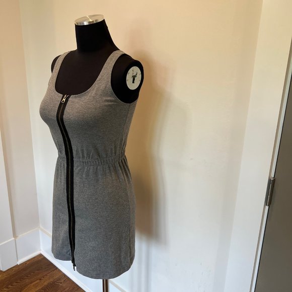 So Low zip-front minidress dark gray sz S - Picture 4 of 8